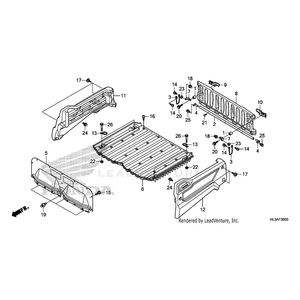 Honda - Cover Set, Right Bed Side (Type2) (Wl) - 81555-HL3-620ZA