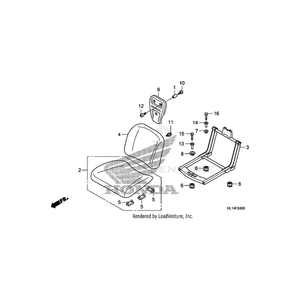 Honda - Seat-Back Assembly *Nh1L* (Black) - 77200-HL1-A21ZA