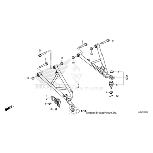 Honda - Arm Assembly, Right Front (Lower) (Type6) - 51350-HL6-A00ZH