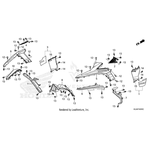 Honda - Fender, Right Rear Over (Lower) - 80140-HL6-A00