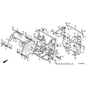 Honda - Pipe, Front Roll Bar - 71950-HL3-A00