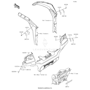 Kawasaki - Reflector-Reflex,Rear,Lh - 28012-0049