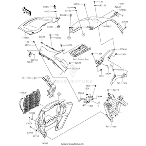 Kawasaki - Fender-Front,Rh,V.Blue - 35038-0015-40D