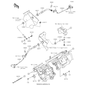 Kawasaki - Pipe-Brake,Front,Rh - 43060-0336