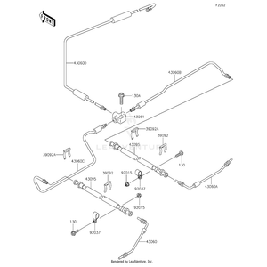 Kawasaki - Pipe-Brake,Middle,Rh - 43060-7503