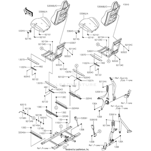 Kawasaki - Frame-Seat - 53007-0445