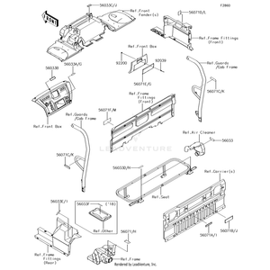 Kawasaki - Label-Warning,Trailer Hitch - 56071-0436