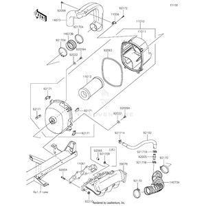 Kawasaki - Fitting,Duct-Breather Tube - 92005-0992