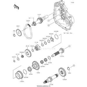 Kawasaki - Bearing-Needle,High Gear - 92046-1276