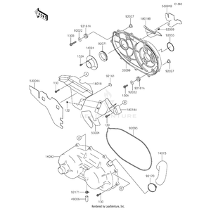 Kawasaki - Seal,Belt Converter Cover - 92093-0582