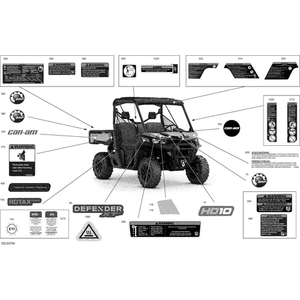 Can-Am - Lateral Decal "Defender XTP" - 704907725