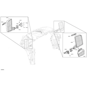 Can-Am - RH Panoramic Lateral Mirror Assy - 705016339