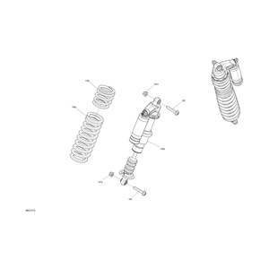 Can-Am - Deep Black, Rear Compression Spring - 706004128