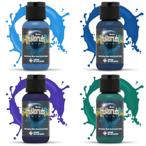 Iwata Airbrushes - Cool Impenetrable Set (4 opaque colors) - NuWorlds Paint - MNW41