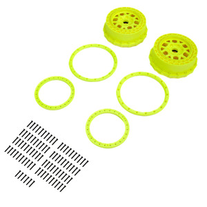 Pro-line Racing - Wheel and Beadlock Set, Yellow (2): 5IVE-T 3.0 - 287802