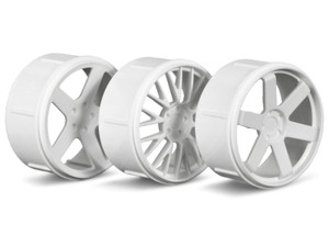 HPI Racing - Wheel Set (White)(Micro RS4) - 73410