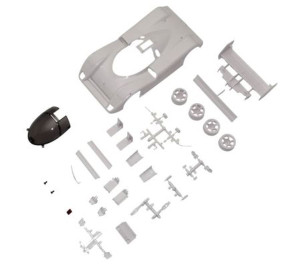 Kyosho - Jaguar XJR-14 White Body Set (w/ Rims) - MZN239