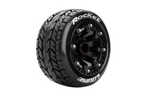Louise R/C - ST-Rocket 1/16 Stadium Truck Tires, 12mm Hex, Soft, Mounted - LT3188SB
