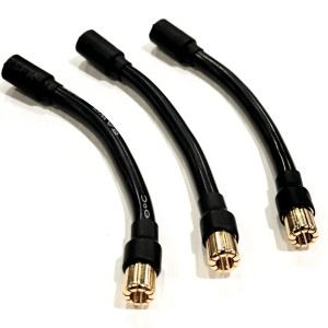 Power Hobby - 8mm Female to 6.5mm Male 3 Inch Extensions (3 Pack) - 7687