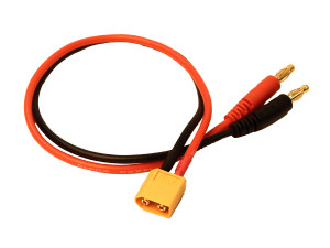 Racers Edge - Charge Adapter: M XT60 to M 4mm bullets- 300mm wire - 1623