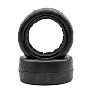Raw Speed - Slick - 2.2" 4WD Front Buggy Tires w/ Inserts, Green, - 100201RAB