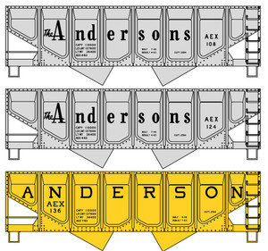 Accurail - HO Pnl Side Hopper The Andersons 3pc - 8196