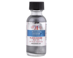 Alclad - 1oz Bottle Black Chrome Lacquer (12) - 124