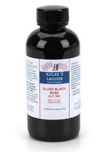 Alclad - 4oz Bottle Gloss Black Base Enamel (6) - 305