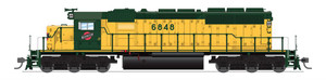 Broadway Limited - HO EMD SD40-2 CNW #6867 Green + Yellow - 6781