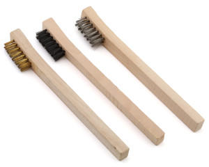 ENK - 3pc Wire Brush Set,Wood Handles,Carded - 16603