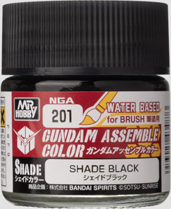 Gunze Sangyo Paints - Shade Black  Gnz Assemble Color 6pk - NGA201