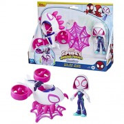 Hasbro Inc - Spidey And His Amazing Friends Vehicles - Ghost Spider Copter w/ Figure - 5X22