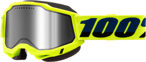 100-percent - Accuri 2 Snowmobile Goggle Neon Ylw W/ Slvr Mirror Lens - 50022-10010