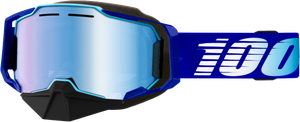 100-percent - Armega Snowmobile Goggle Blue W/ Yellow Lens - 50007-10008