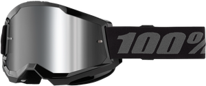 100-percent - Strata 2 Goggle Black Mirror Silver Lens - 50028-00013