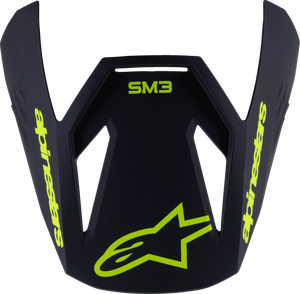 Alpinestars - Sm3 Youth Radium Visor Black/yellow Fluo Matt - 8980625-1559-TU