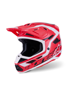 Alpinestars - Sm7 Deed Helmet Red/blk/wht Glossy Sm - 8302426-3139-S
