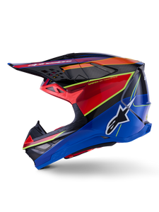 Alpinestars - Supertech S-m10 Era Helmet Blu/rd/ylw Fluo Glossy Lg - 8301223-7356-L