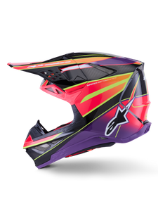 Alpinestars - Supertech S-m10 Era Helmet Pnk/violet/ylw Fluo Glossy Lg - 8301223-3145-L