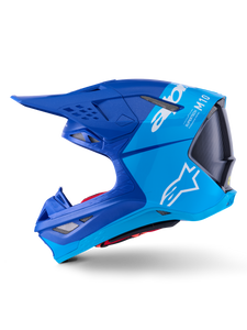 Alpinestars - Supertech S-m10 Flood Helmet Met Blu/md Blu/blk Crb M&g Lg - 8301023-7282-L