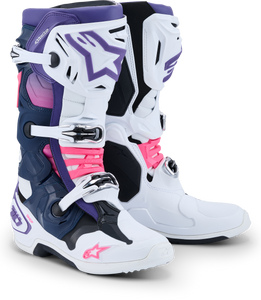 Alpinestars - Tech 10 Wht/violet/nvy Bl/pnk Fl 8 - 2010020-2780-8