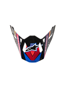 Alpinestars - Visor S-m10 22.06 - Era Blu/red/ylw Fluo Glossy - 8981123-7356-TU