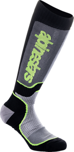 Alpinestars - Youth Mx Plus Socks Blk/grey/ylw Fluo Md/lg - 4742324-175-M/L