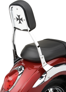 Cobra - Backrest Insert Cross Chrome Fits Std - 19391