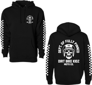 Dbk - Fully Pinned Youth Hoodie Black Yl - YH-FPINNED-L