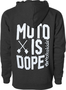 Dbk - Moto Is Dope Youth Hoodie Charcoal Heather Yl - YH-MOTODOPE-L
