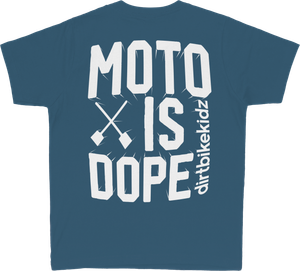 Dbk - Moto Is Dope Youth Tee Lagoon Blue Yx - YT-MOTODOPE-XL
