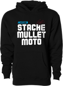 Dbk - Stache Mullet Moto Yth Hoodie Black Yl - YHAP-STACHEMULL-L