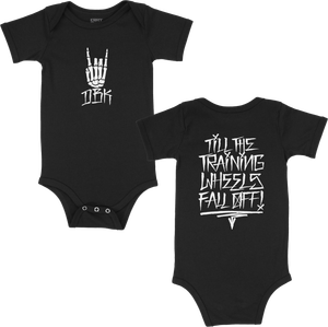 Dbk - Training Wheels Onesie Black 12 Month - BO-TRAININGWH-12M