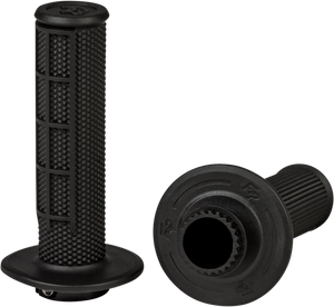 Fire Power - Control Mx Lock-on Grips Black - Half Waffle - 24-0201